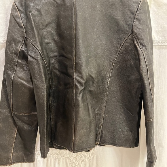 Distressed Leather Jacket - Large - Picture 3 of 7